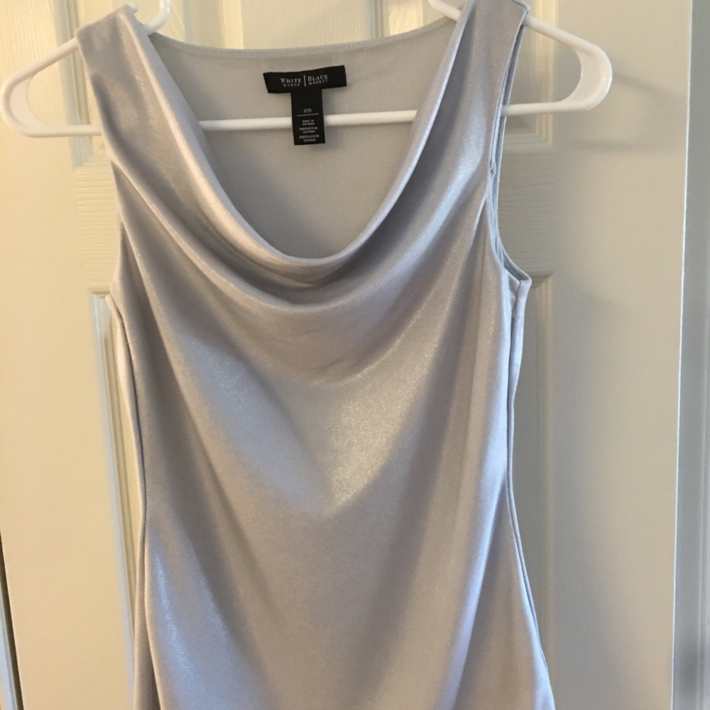 WHBM Shimmery Cowl Neck Top - XXS